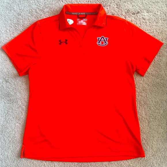 Under Armour Auburn Tigers Orange Polo Shirt Youth Medium - Picture 1 of 6